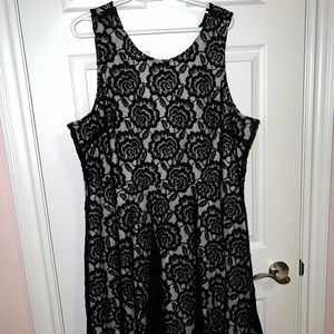 Black Floral Lace Dress - Forever 21 - 3X